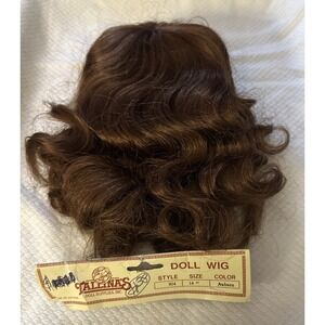 Doll Wig Tallina's Size 14 Auburn, Style 925 Long Wavy With Bangs New NWT